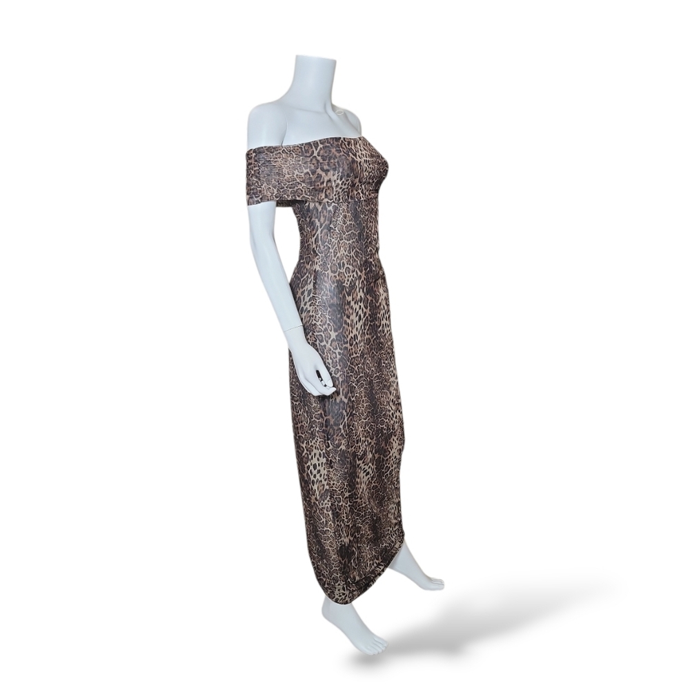NWT $82 SUPERDOWN Niko Maxi Dress Leopard Animal Print Small - Picture 3 of 4